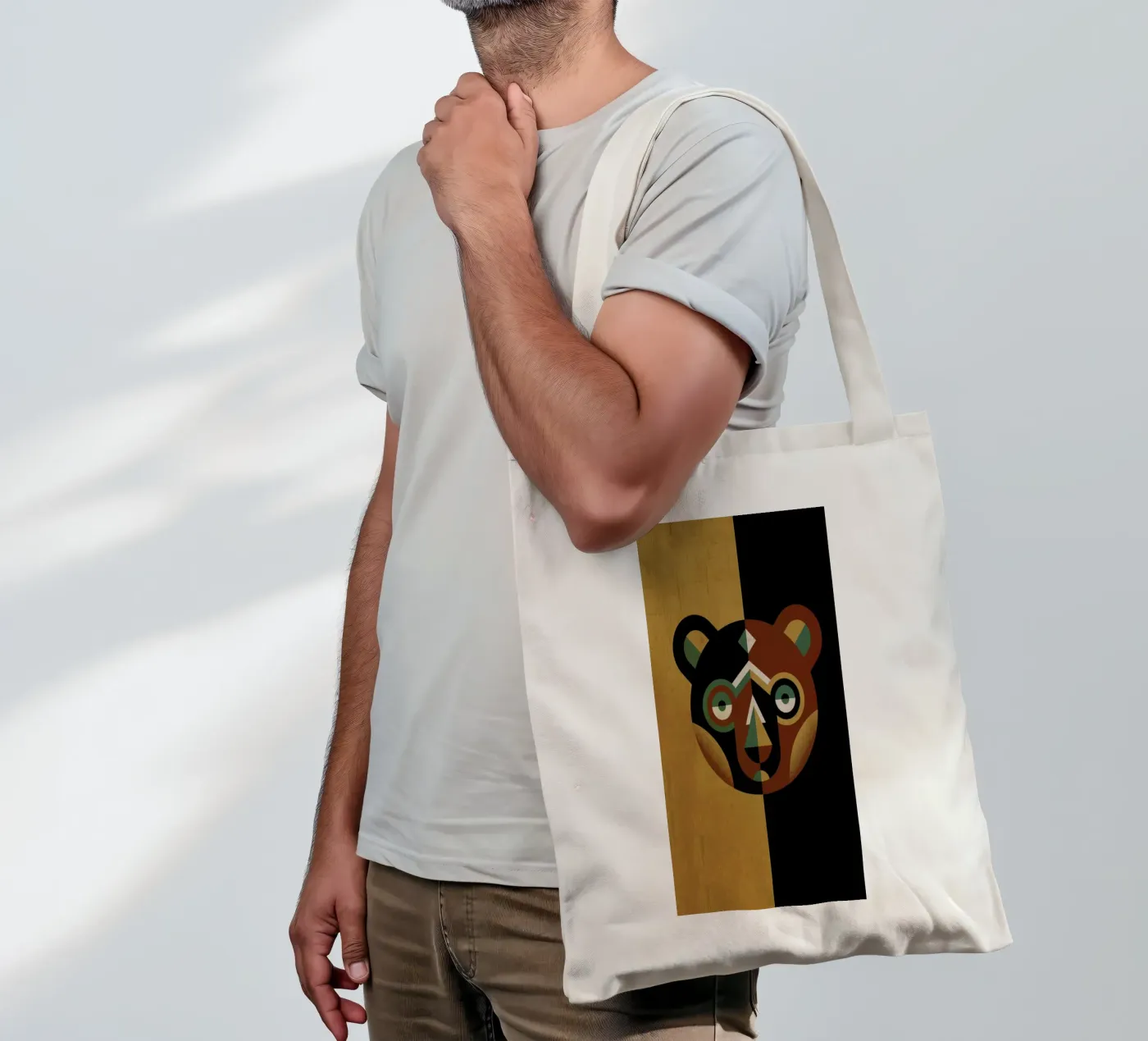 Bear tote bag by Oscar Odd Diodoro