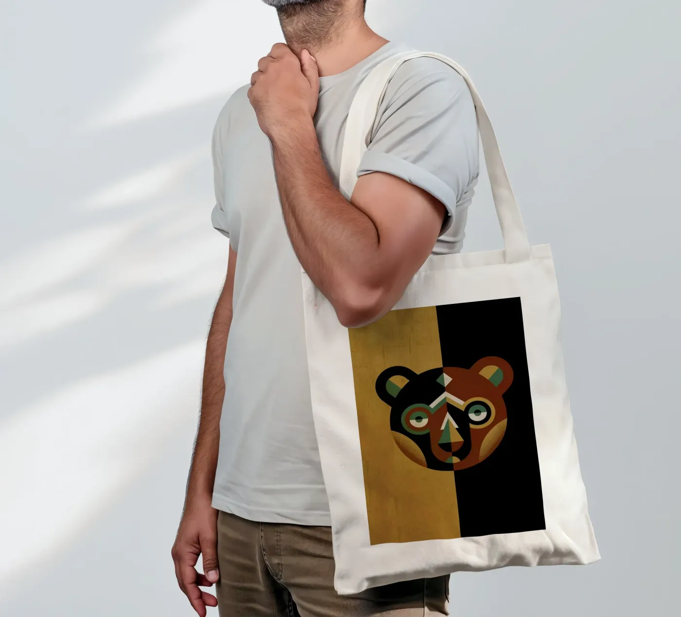 Bear tote bag by Oscar Odd Diodoro