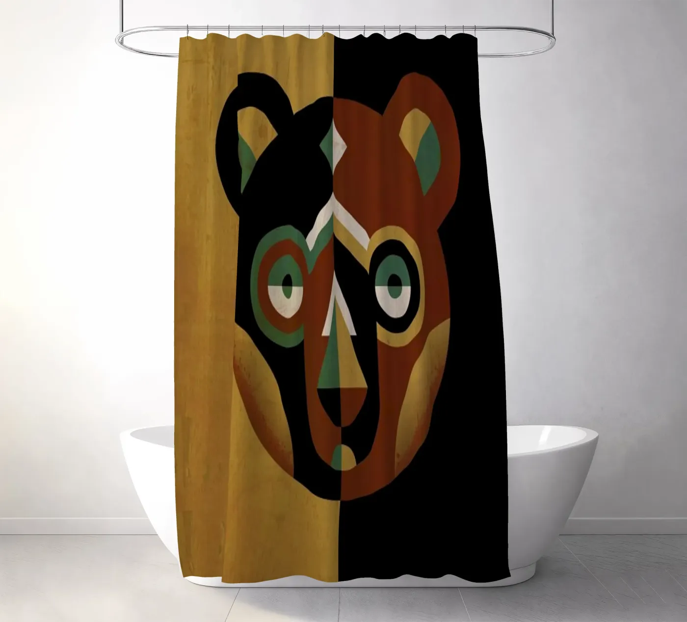 Bear Duschvorhang von Oscar Odd Diodoro