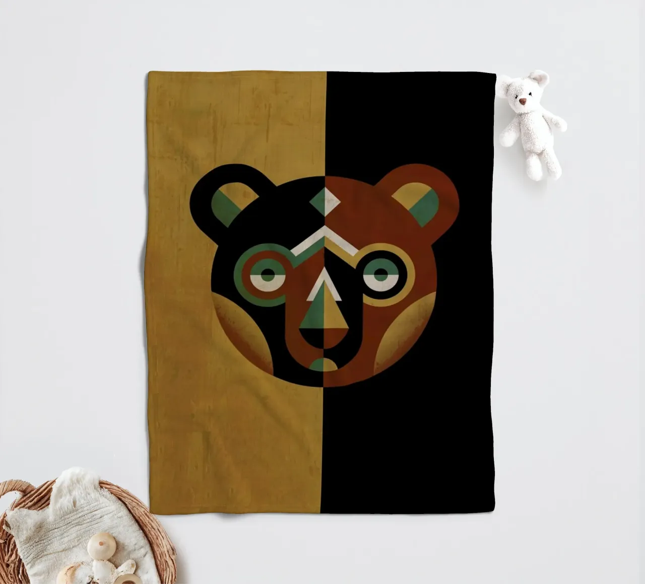 Bear Fleecedecke von Oscar Odd Diodoro