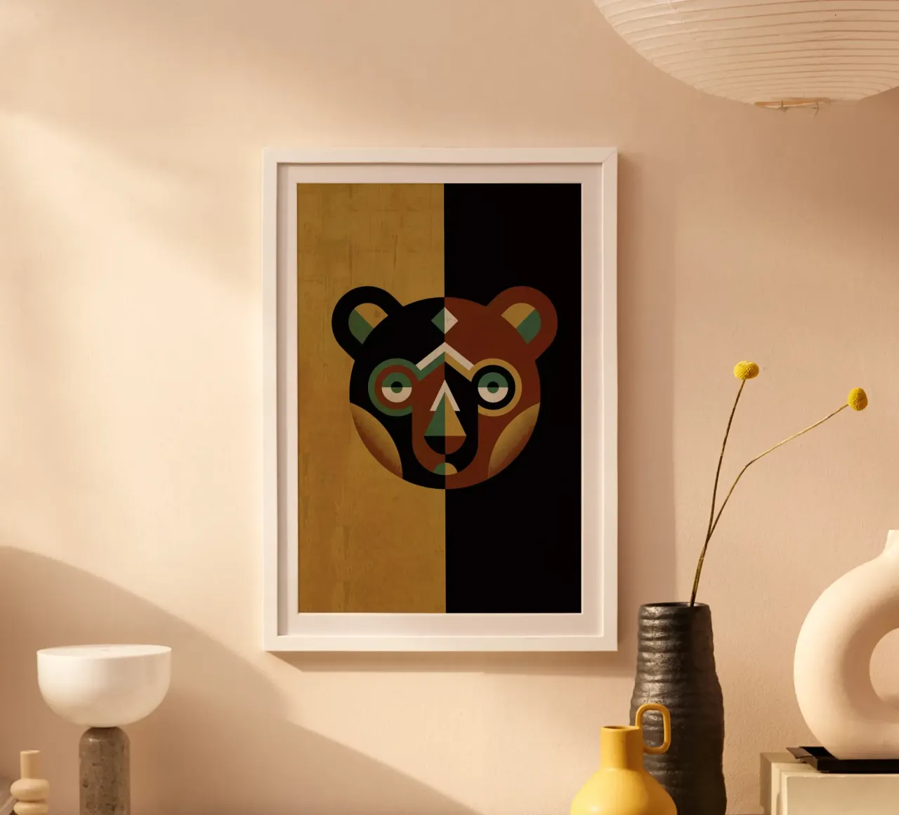 Bear poster con telaio in plastica da Oscar Odd Diodoro