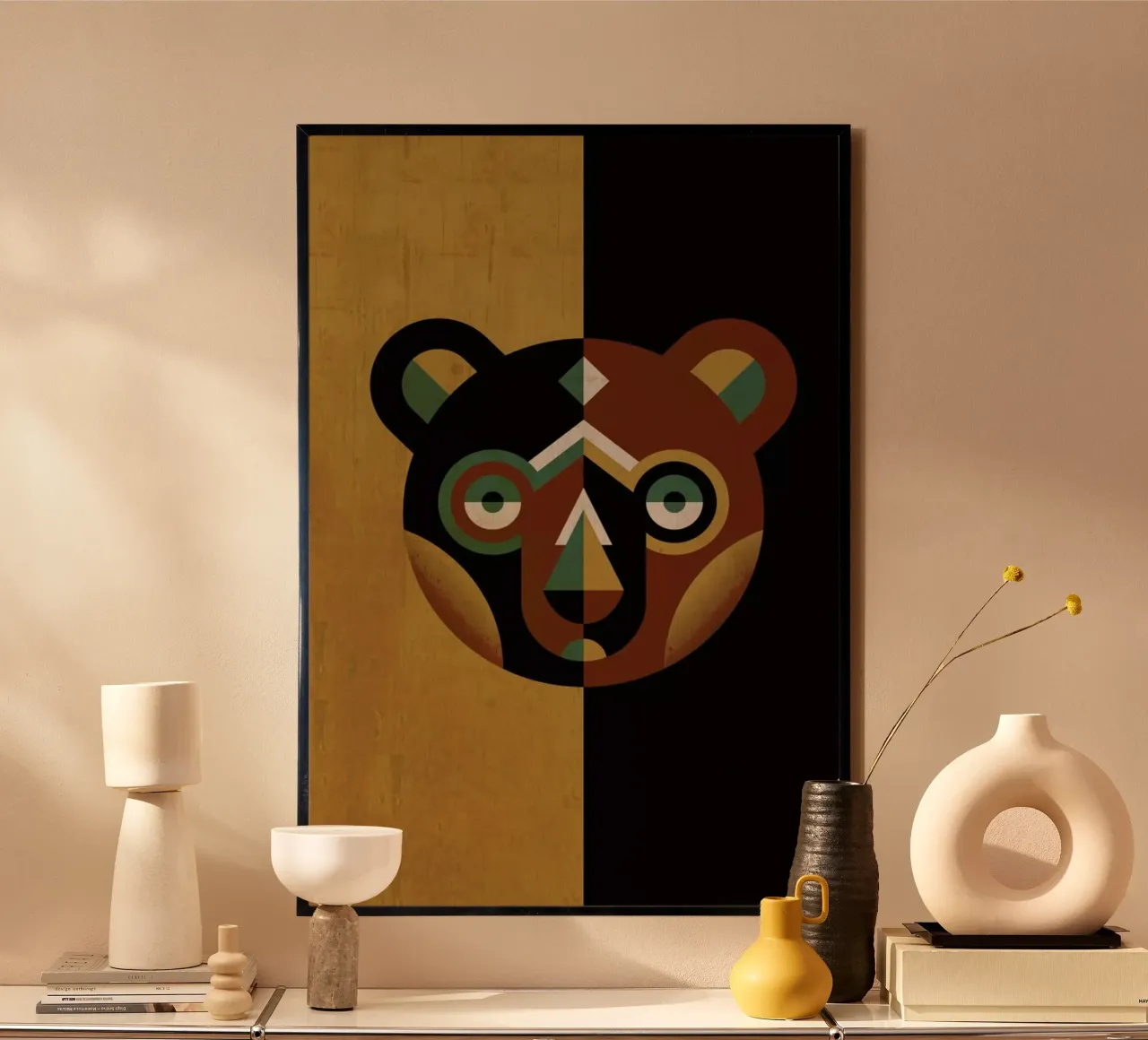 Bear poster con telaio in plastica da Oscar Odd Diodoro