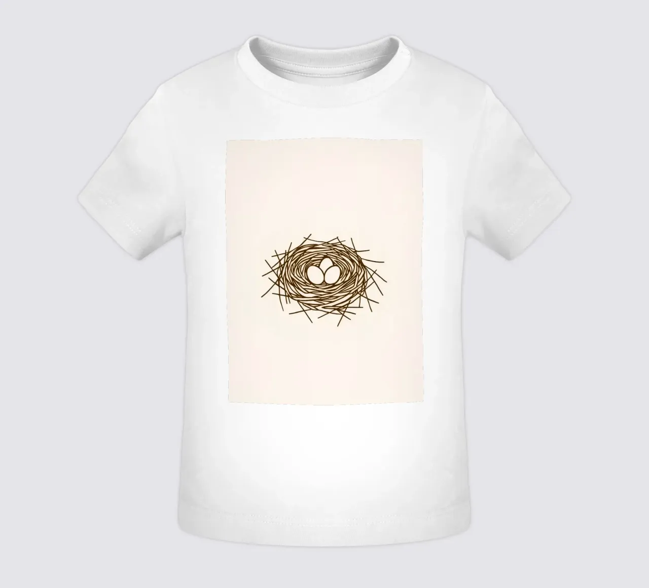 Illustration of a bird's nest crafted from twigs baby t-shirt by DesignDoodle