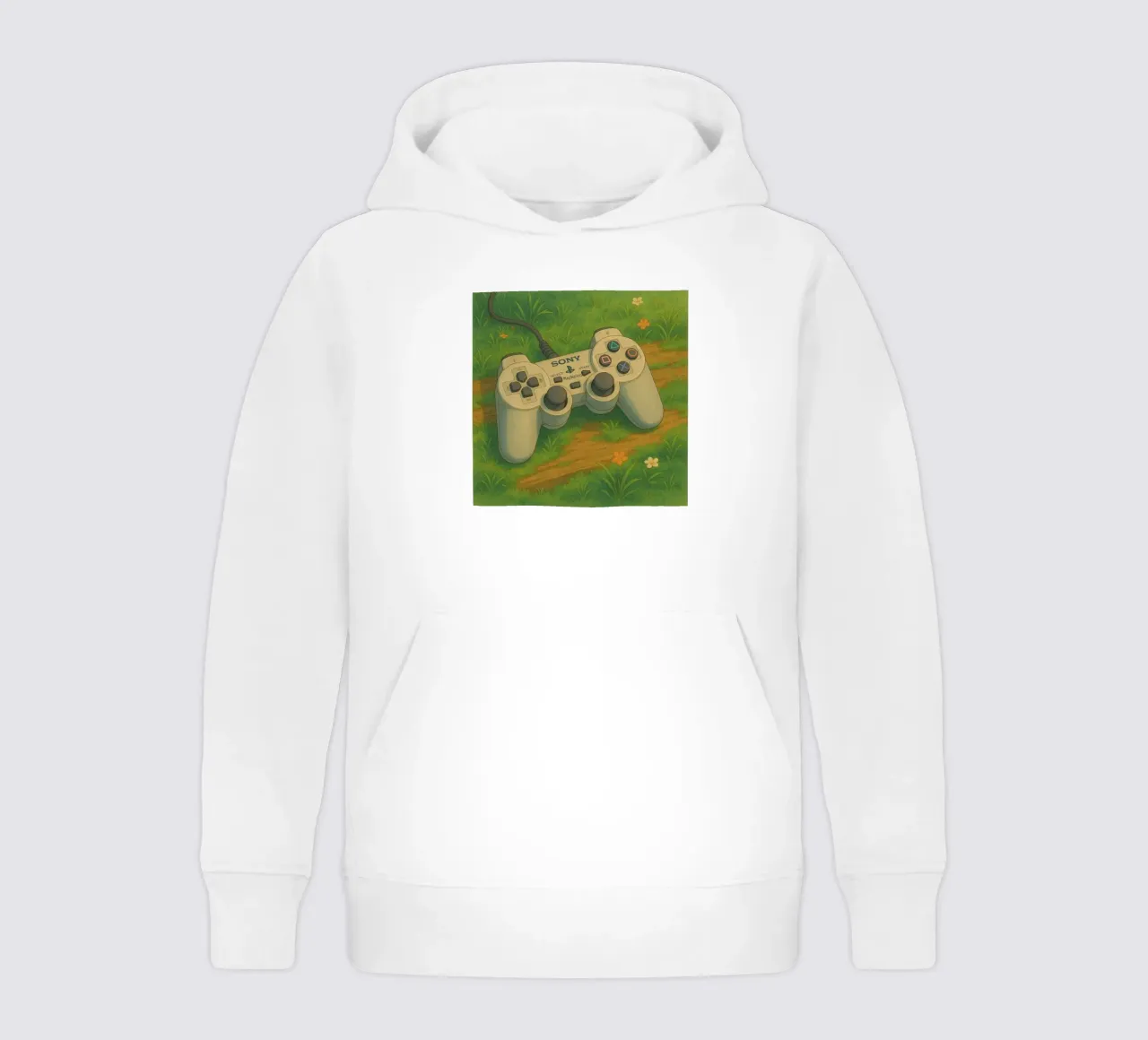 Joystick Playstation in stile cartoon felpa bambino con cappuccio da Motivate-Today