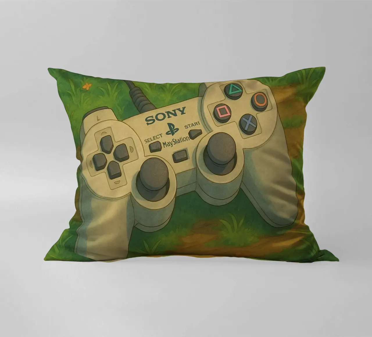 Joystick Playstation in stile cartoon cuscino da Motivate-Today