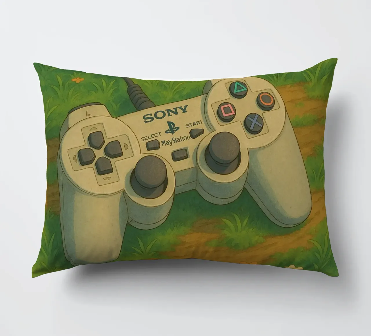Joystick Playstation in stile cartoon cuscino da Motivate-Today