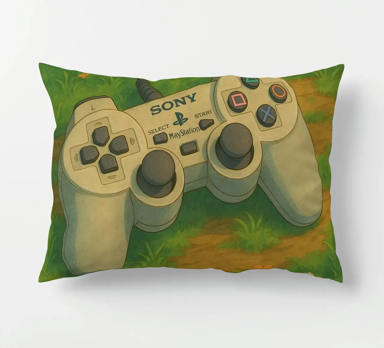 Joystick Playstation in stile cartoon cuscino da Motivate-Today