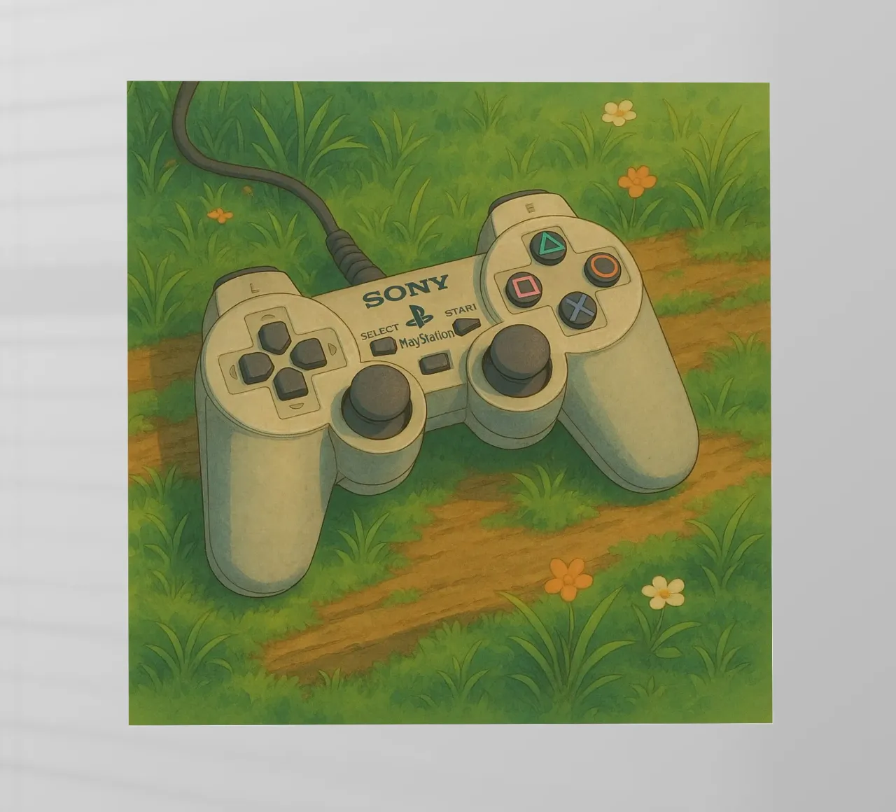 Joystick Playstation in stile cartoon pellicola backlit da Motivate-Today