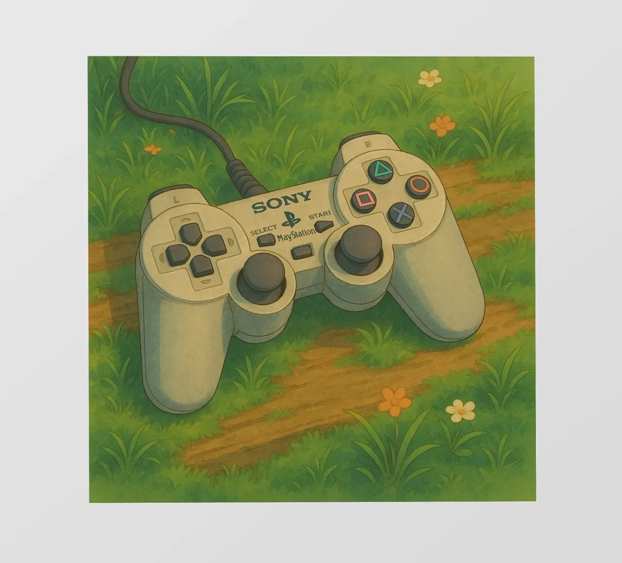 Joystick Playstation in stile cartoon pellicola backlit da Motivate-Today