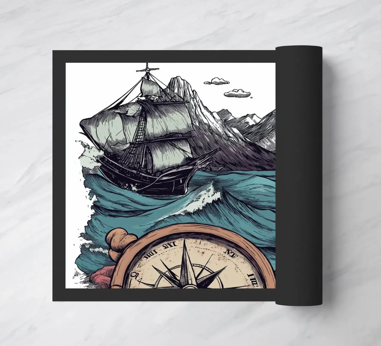 bussola e mare zerbino da Motivate-Today