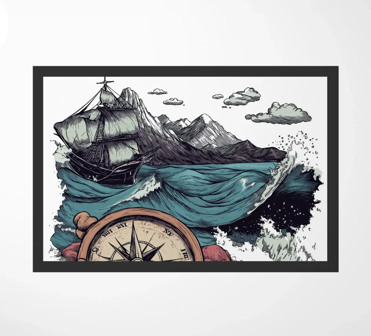 bussola e mare zerbino da Motivate-Today