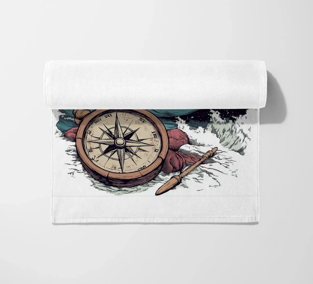 bussola e mare telo mare da Motivate-Today