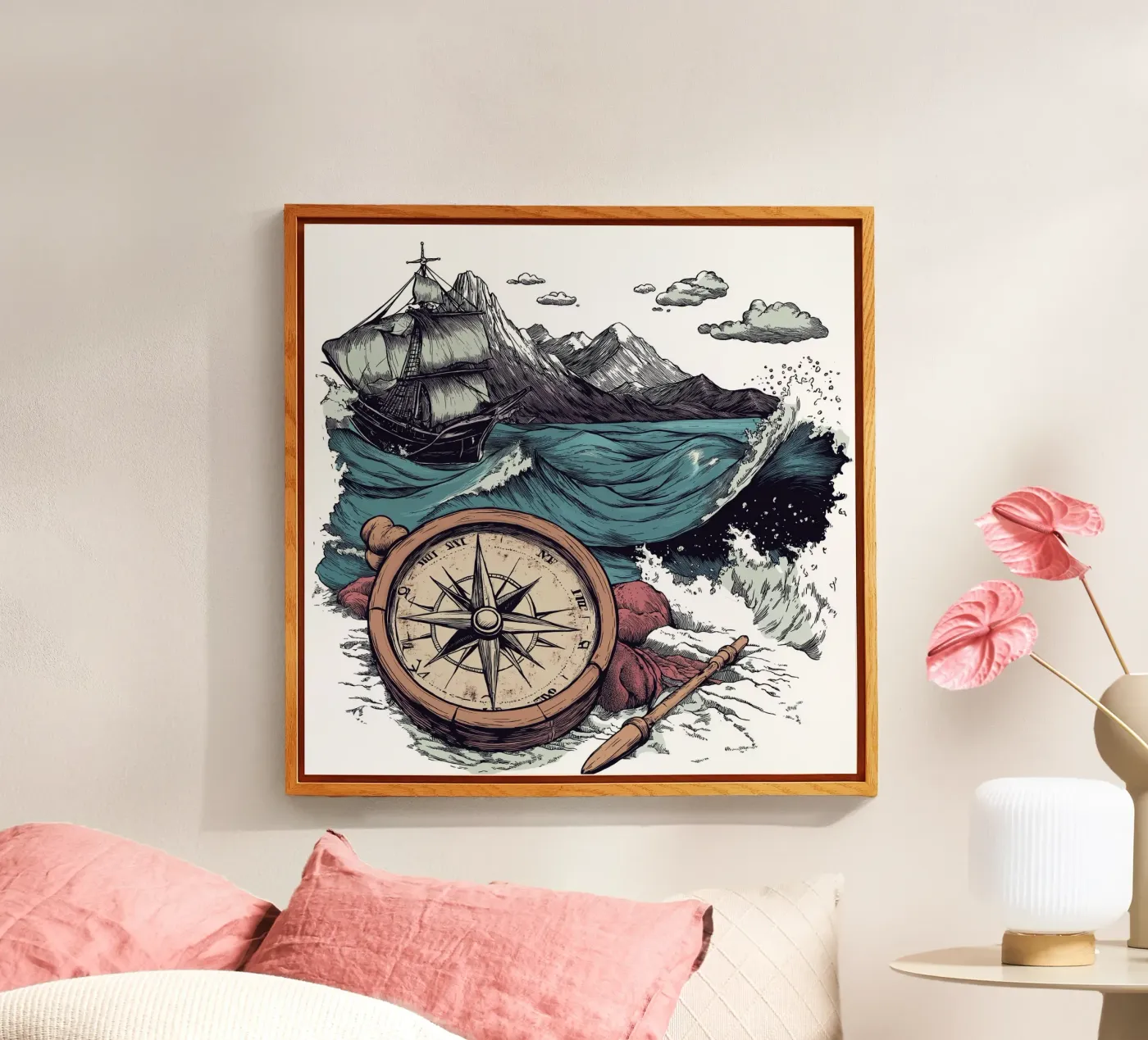 bussola e mare plexiglass da Motivate-Today