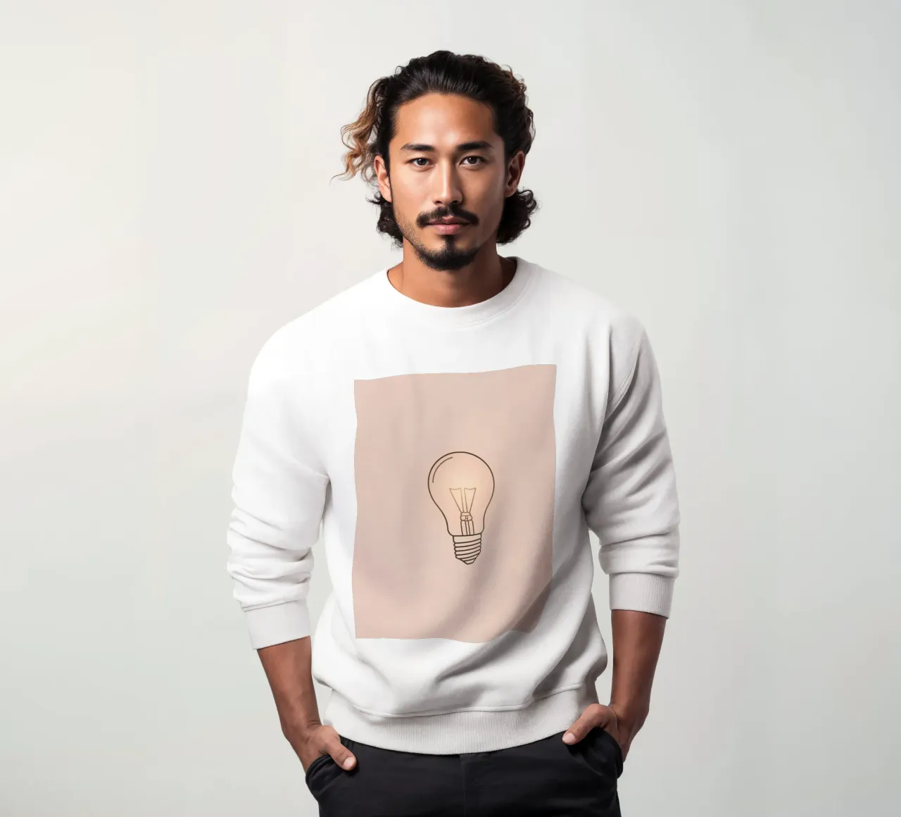 Ilustración de una bombilla incandescente retro que brilla suavemente sudadera de DesignDoodle