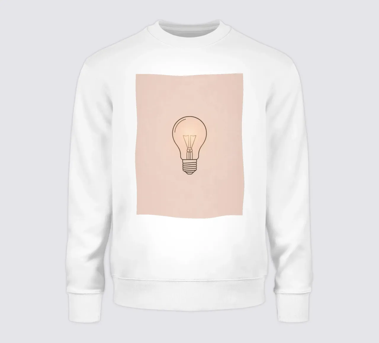 Ilustración de una bombilla incandescente retro que brilla suavemente sudadera de DesignDoodle