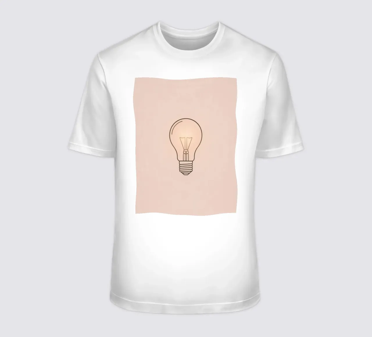Illustrazione di una lampadina a incandescenza retrò che si illumina dolcemente t-shirt da DesignDoodle