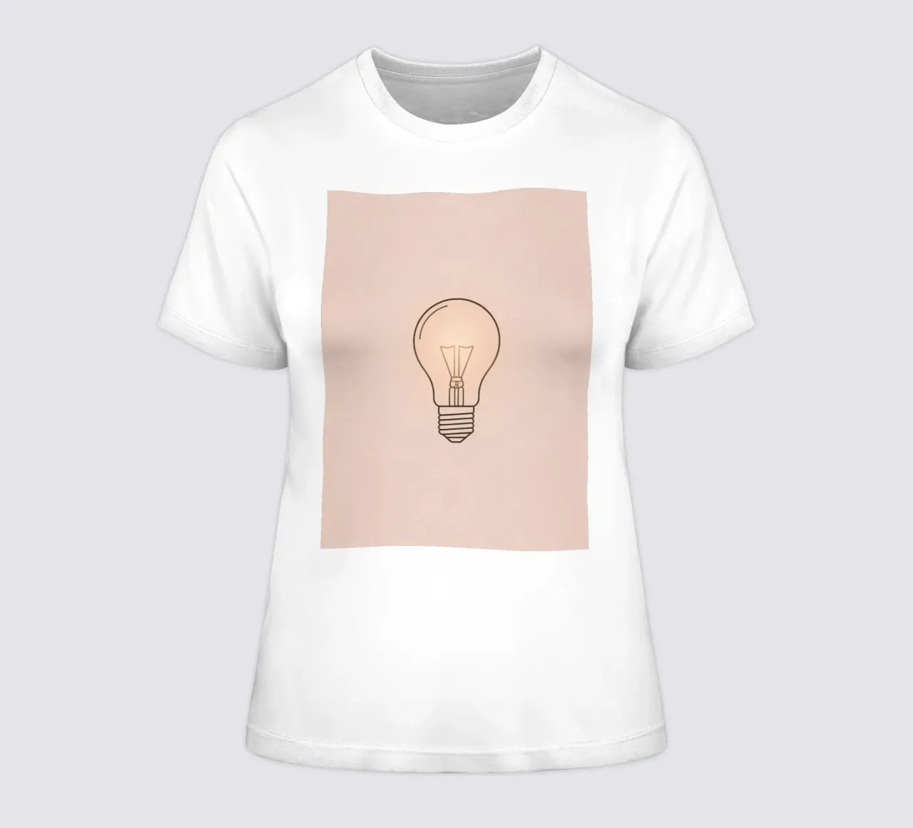 Illustration of a retro incandescent light bulb glowing soft women's fitted t-shirt by DesignDoodle