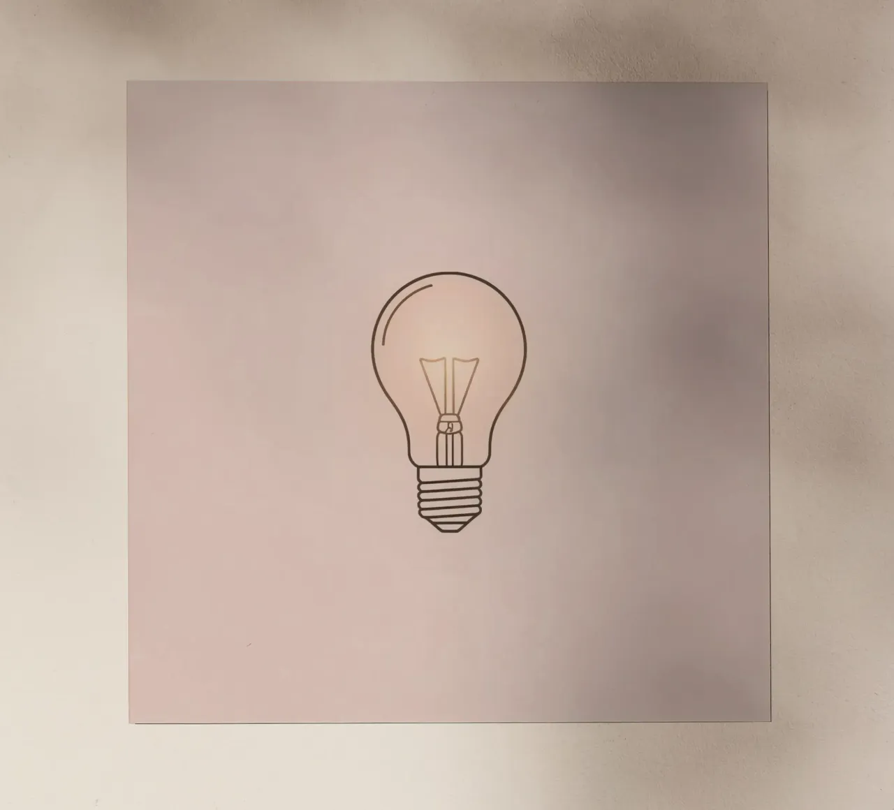 Ilustración de una bombilla incandescente retro que brilla suavemente lámina retroiluminada de DesignDoodle