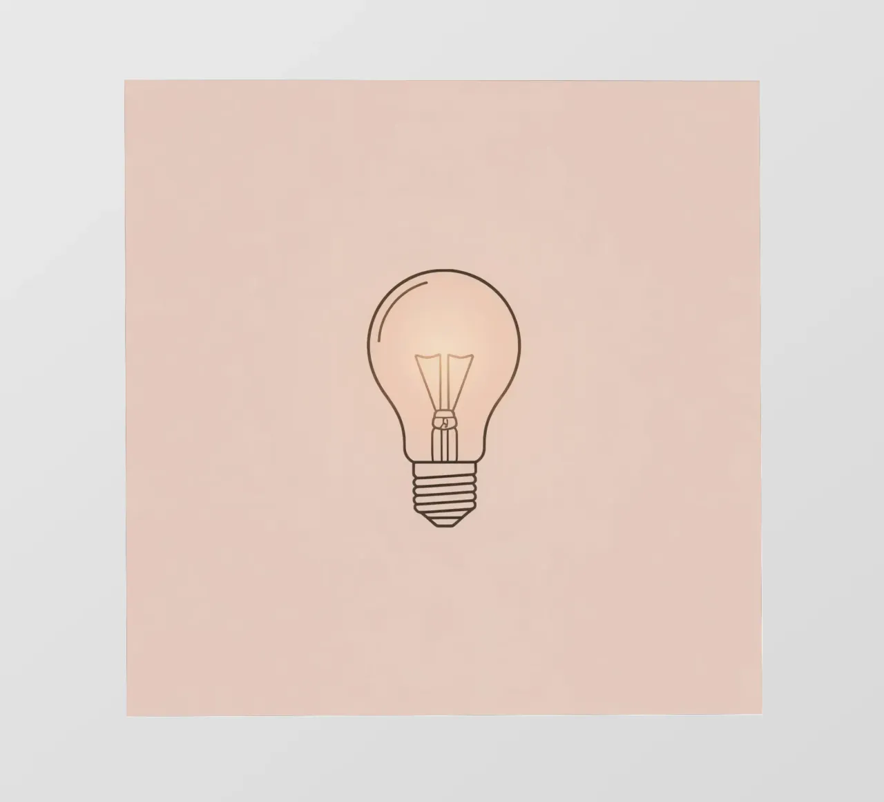 Illustration of a retro incandescent light bulb glowing soft pvc cover by DesignDoodle