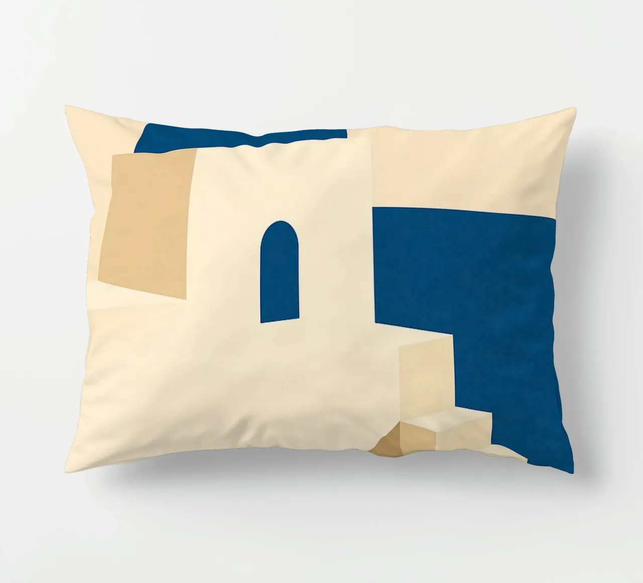 Santorini - L'essenza dell'eterno blu e bianco cuscino da JETLAG | affiches voyage