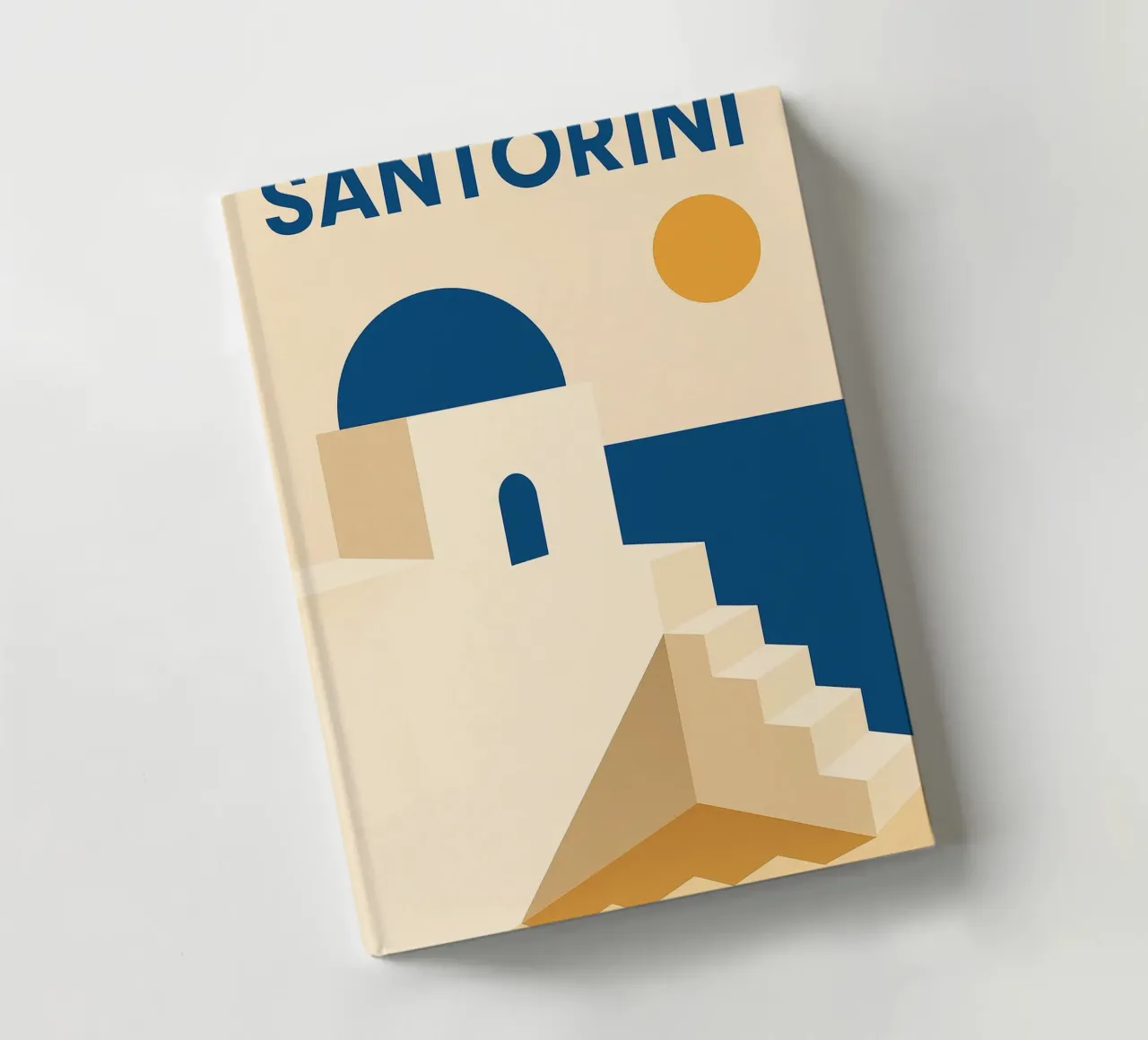 Santorini - The essence of eternal blue and white notebook by JETLAG | affiches voyage