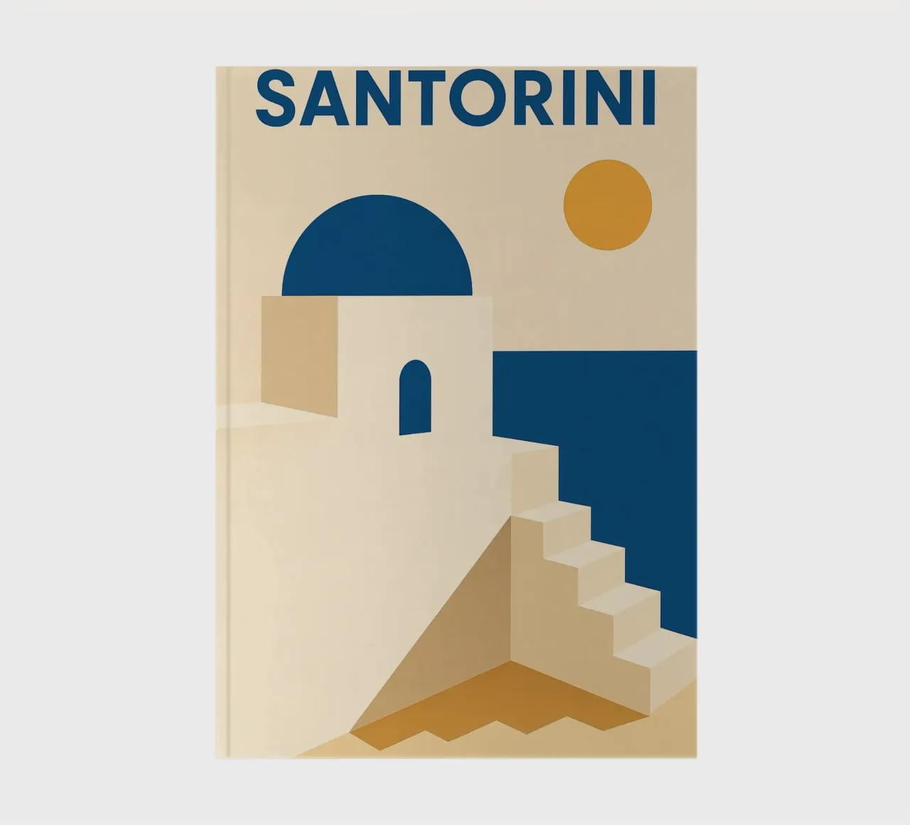 Santorini - The essence of eternal blue and white notebook by JETLAG | affiches voyage