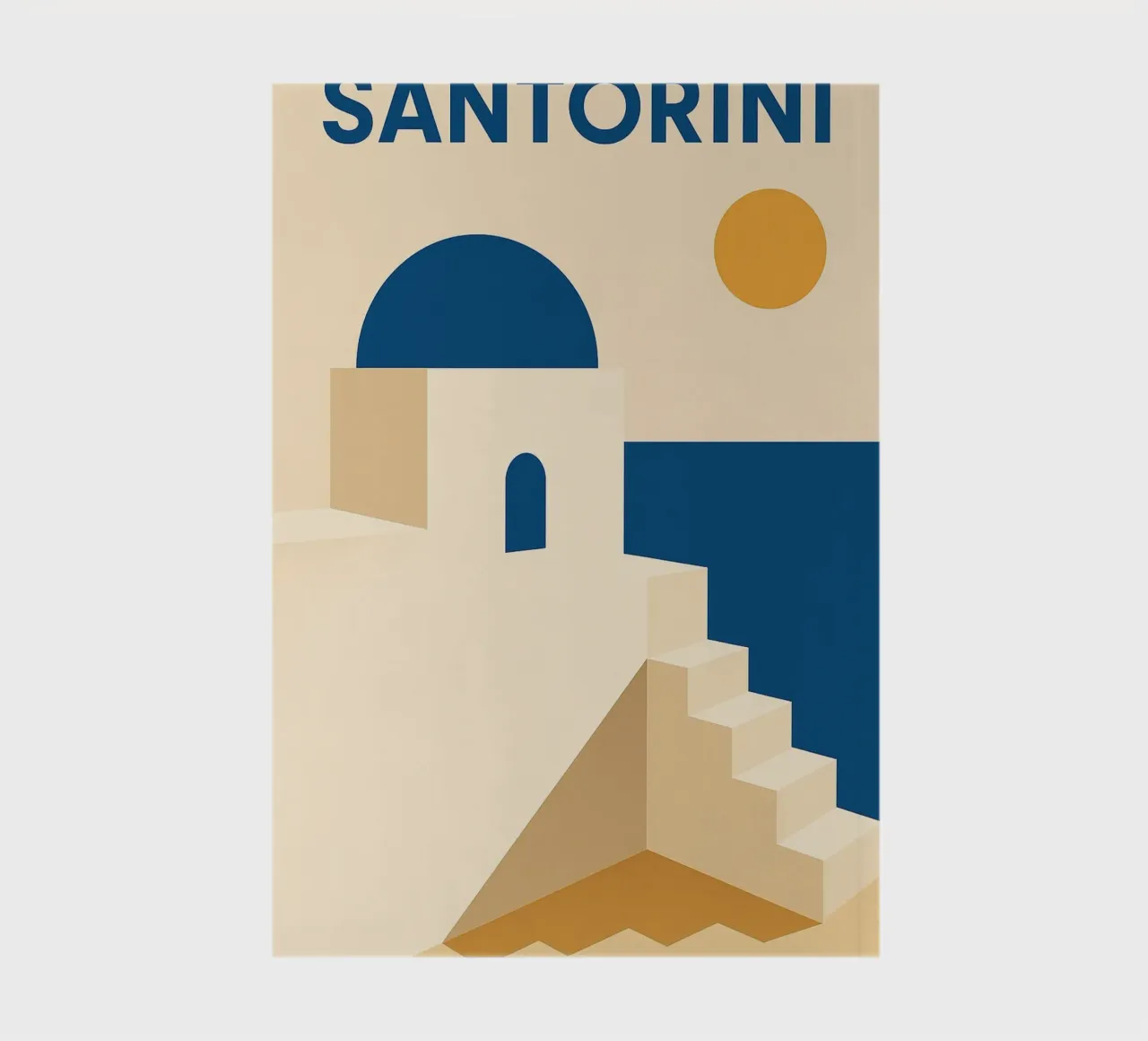 Santorini - The essence of eternal blue and white notebook by JETLAG | affiches voyage