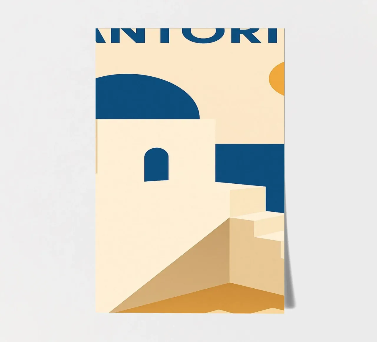 Santorini - Die Essenz von ewigem Blau und Weiß Stickerbogen von JETLAG | affiches voyage