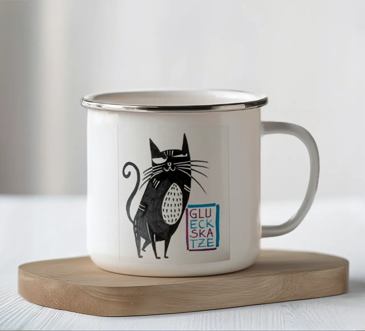 Glückskatze tazza in smalto da sum2proveDesign