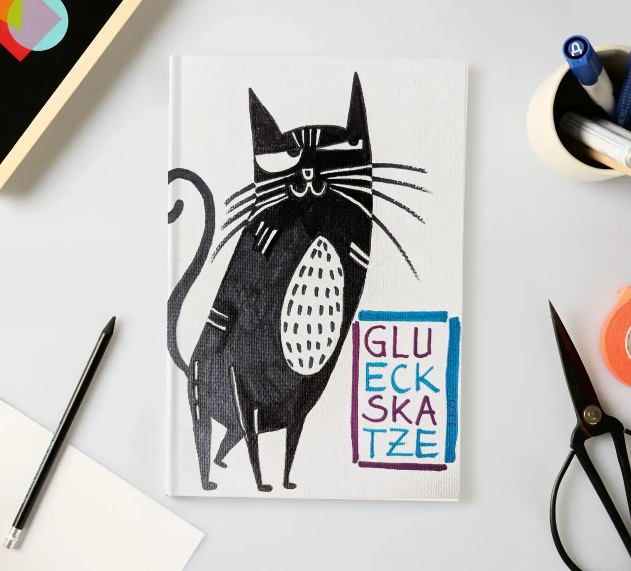 Glückskatze notebook by sum2proveDesign