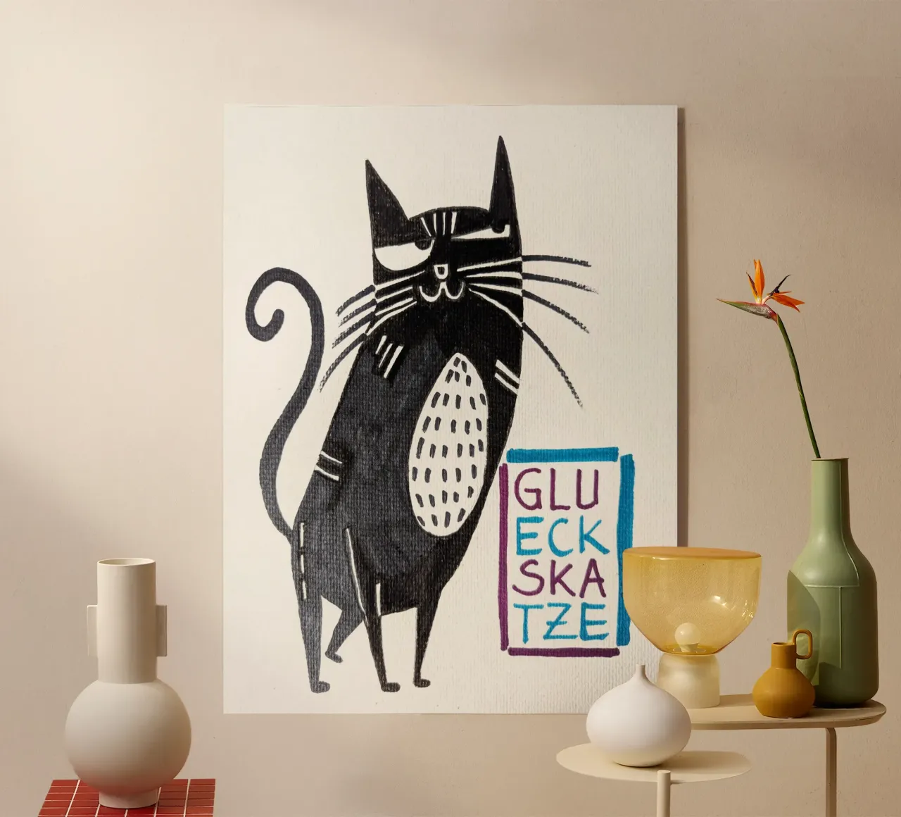 Glückskatze plexiglass da sum2proveDesign