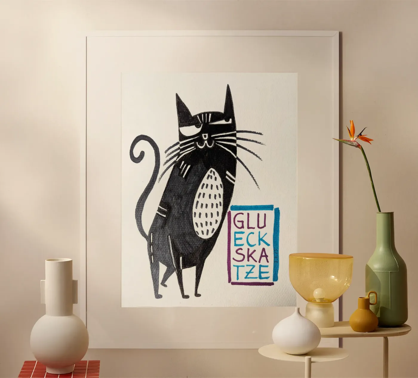 Glückskatze poster da sum2proveDesign