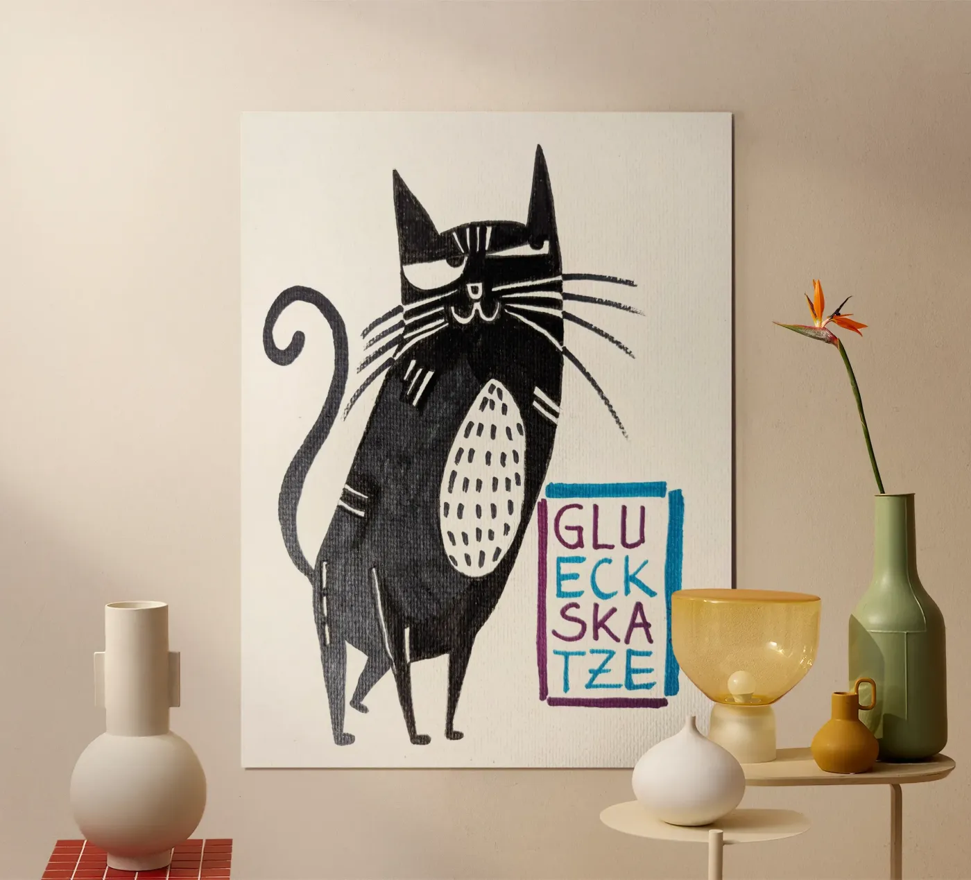 Glückskatze poster da sum2proveDesign