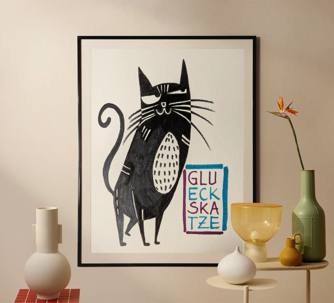 Glückskatze poster da sum2proveDesign