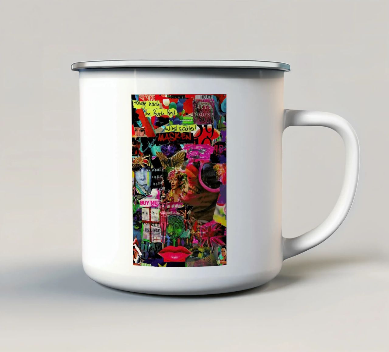 Maskerade, 2011 tazza in smalto da Gothans Papierwelten