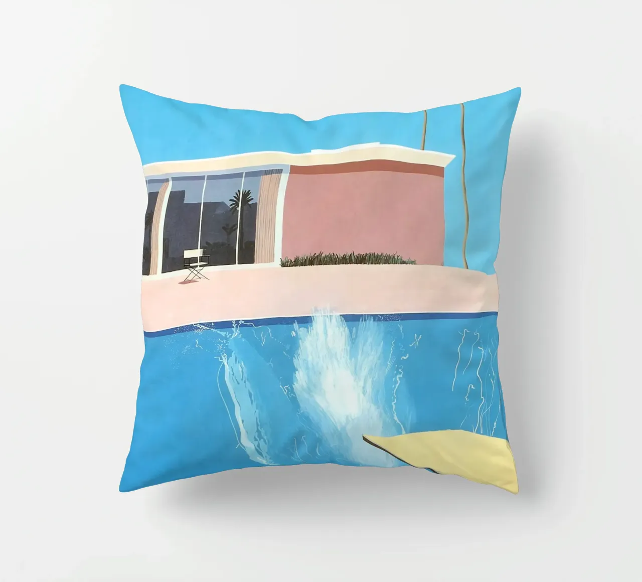 A Bigger Splash 1967 cuscino da Ruthie-Talavera
