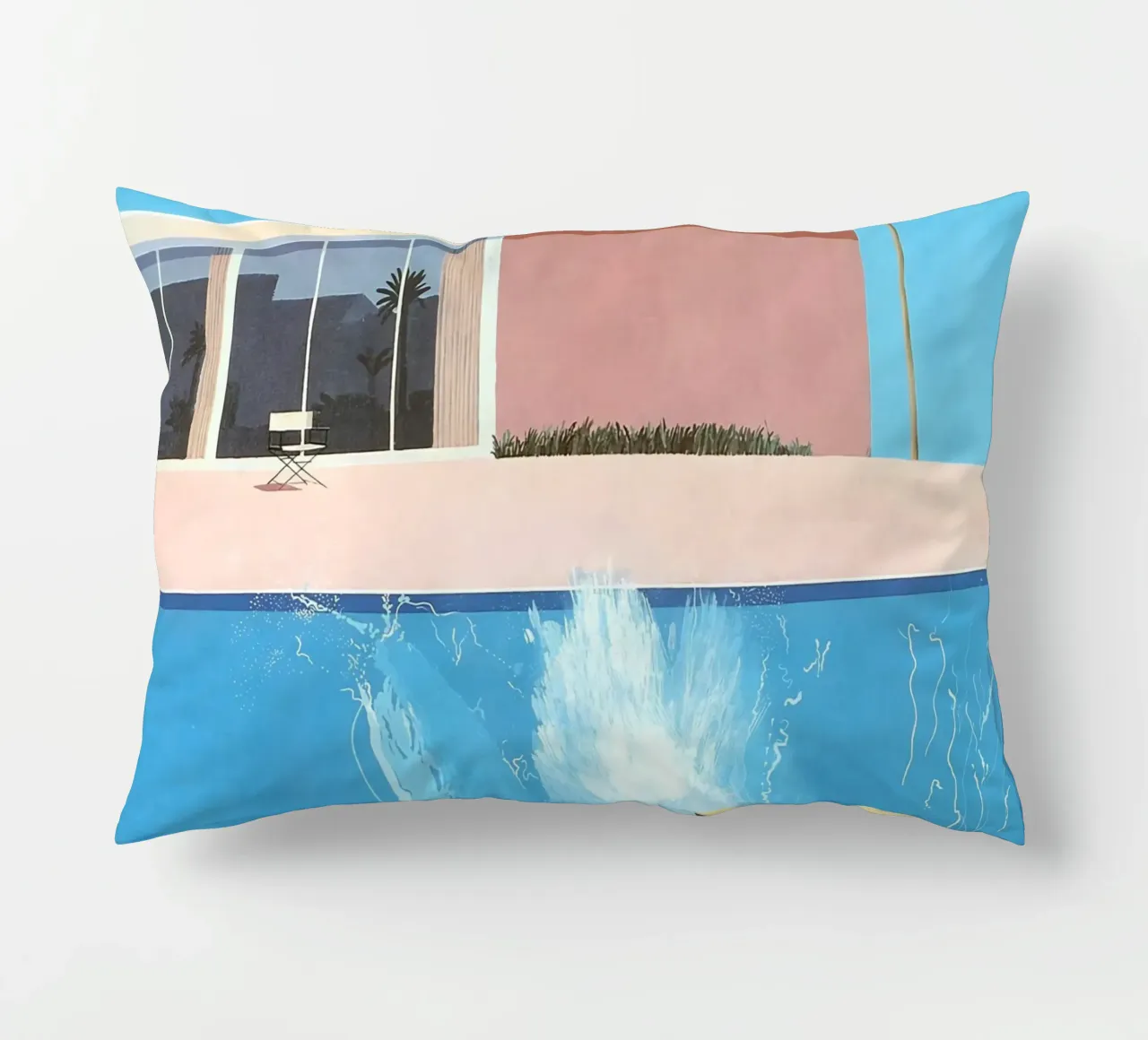 A Bigger Splash 1967 cuscino da Ruthie-Talavera
