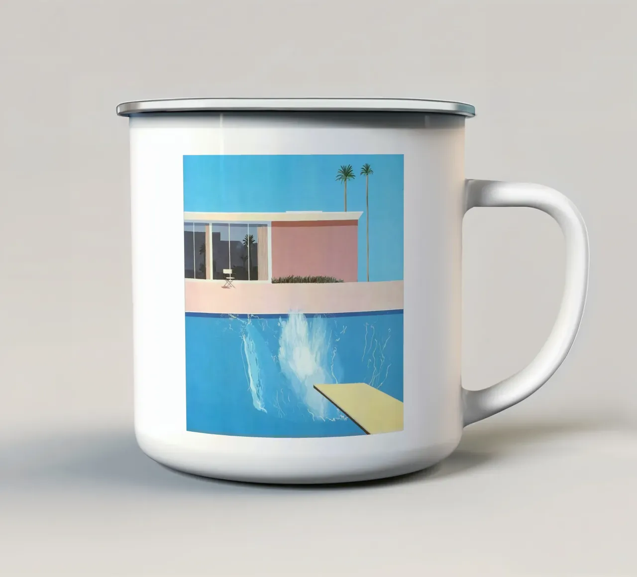 A Bigger Splash 1967 tazza in smalto da Ruthie-Talavera