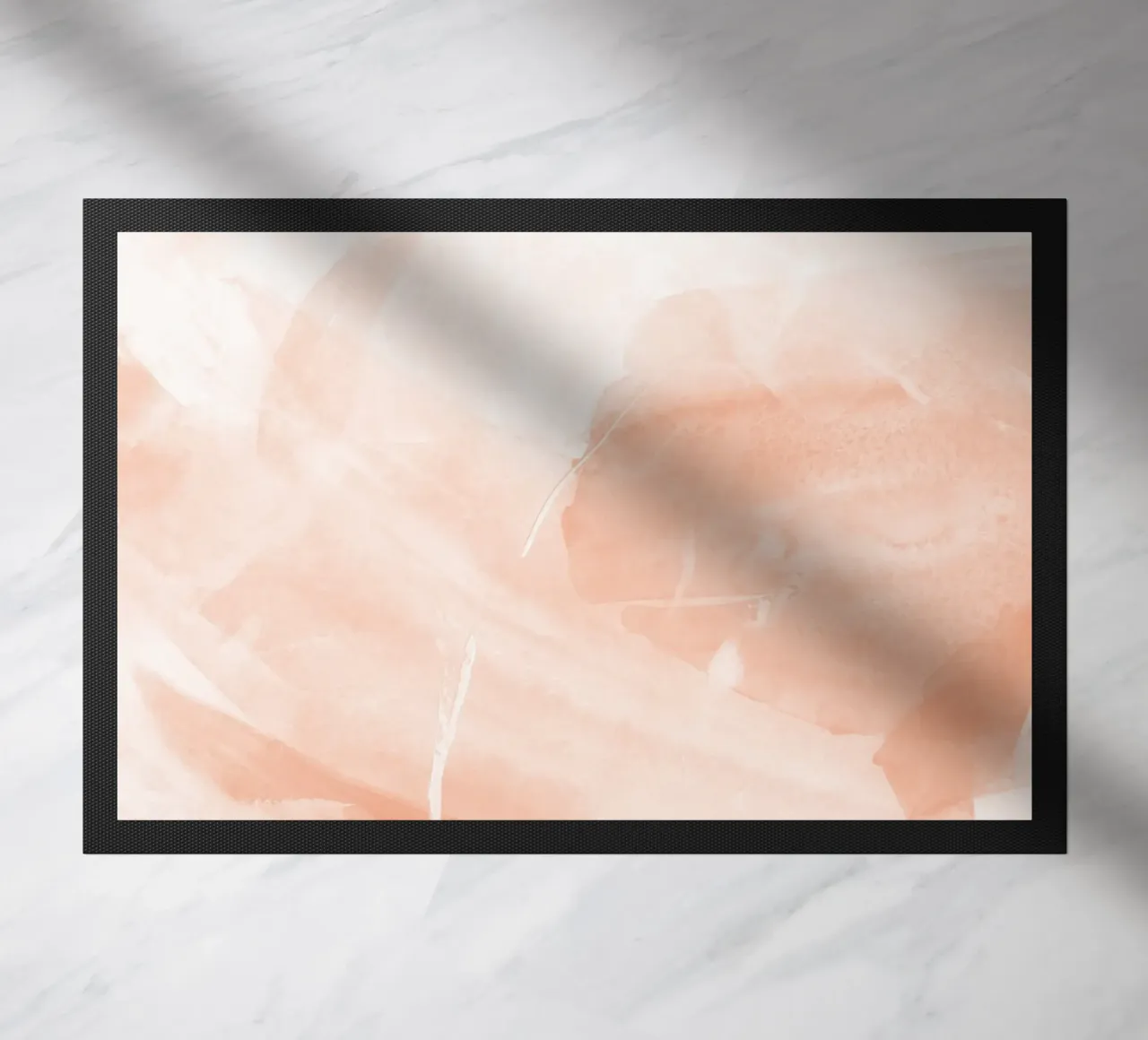 Pennellate astratte di pesca 1 zerbino da NouveauPrints