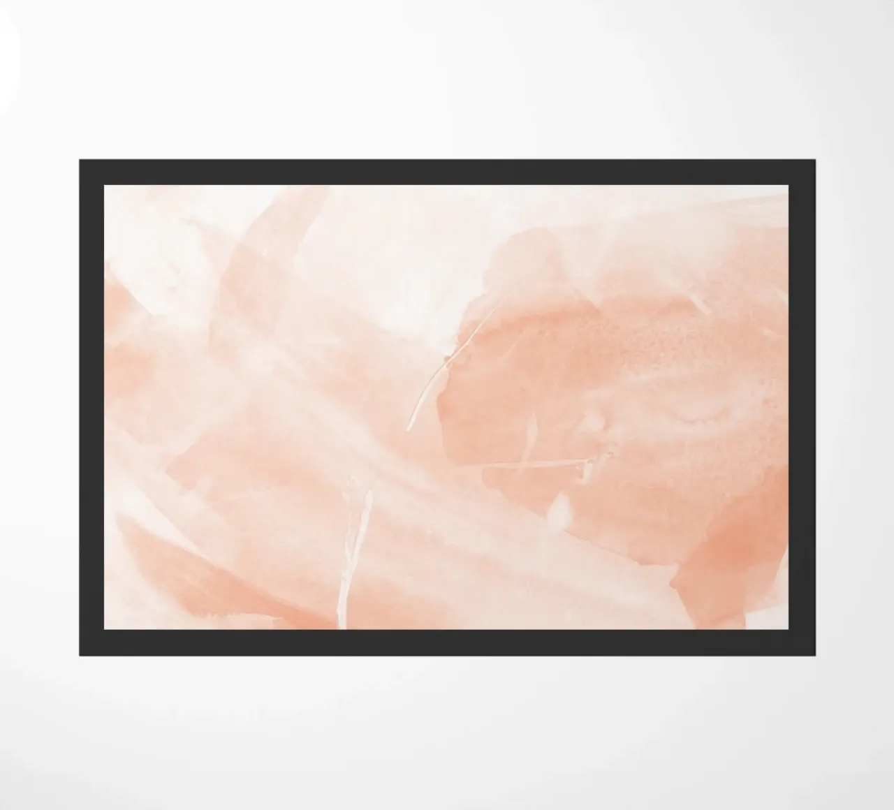 Pennellate astratte di pesca 1 zerbino da NouveauPrints