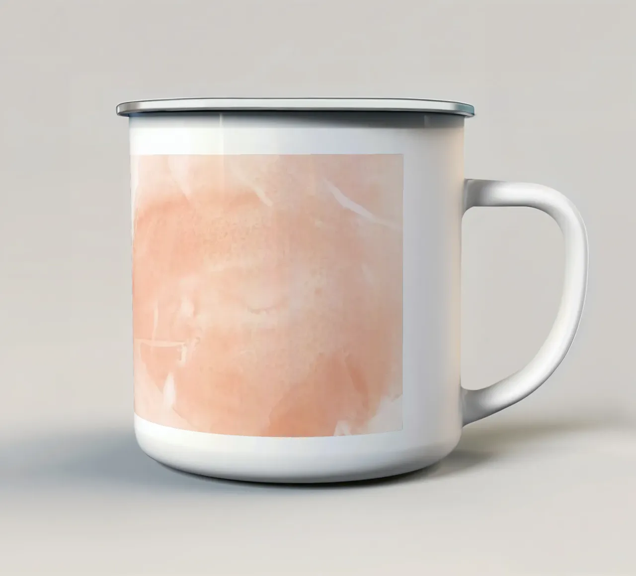 Pennellate astratte di pesca 1 tazza in smalto da NouveauPrints