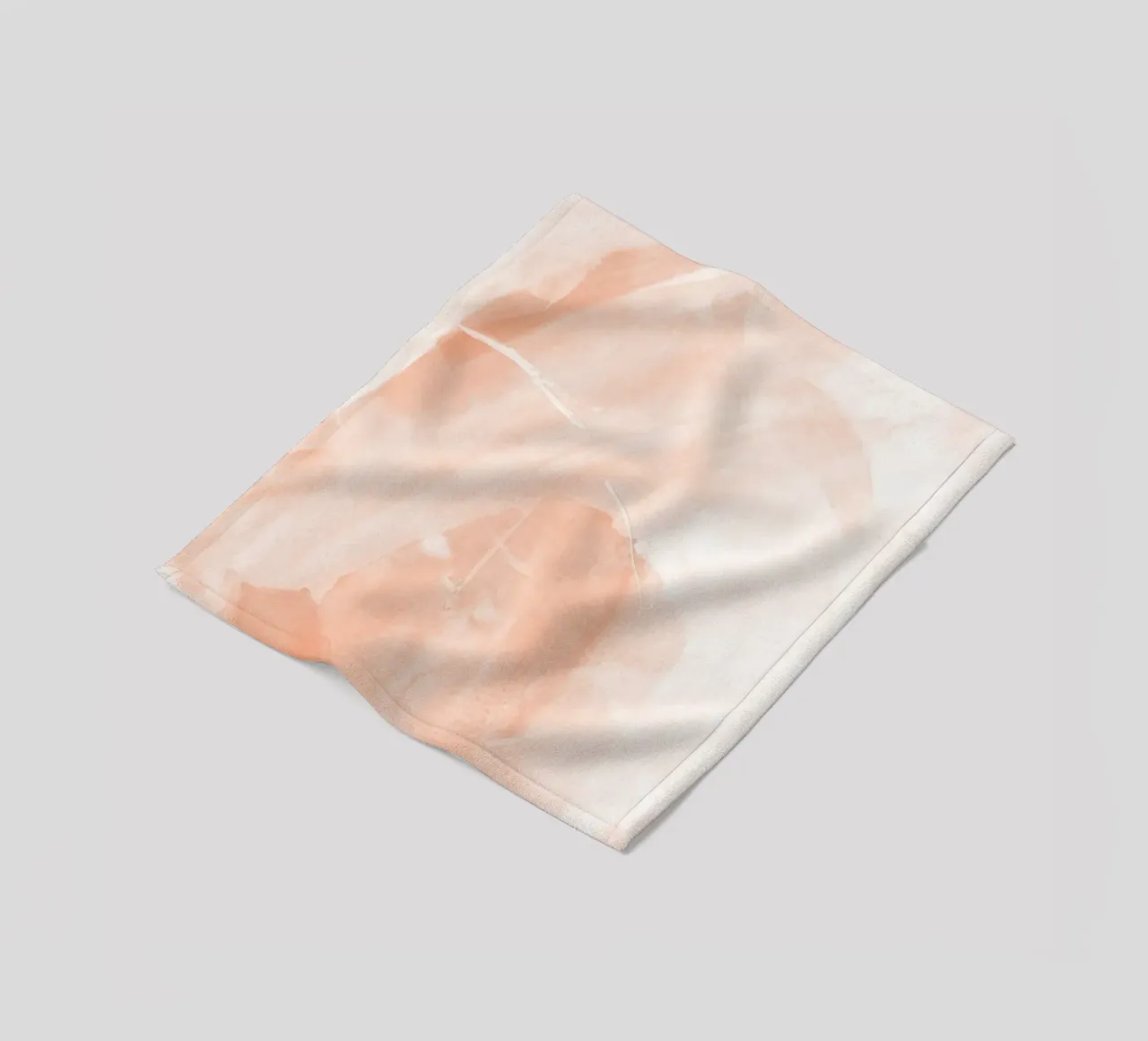 Pennellate astratte di pesca 1 coperta in pile da NouveauPrints