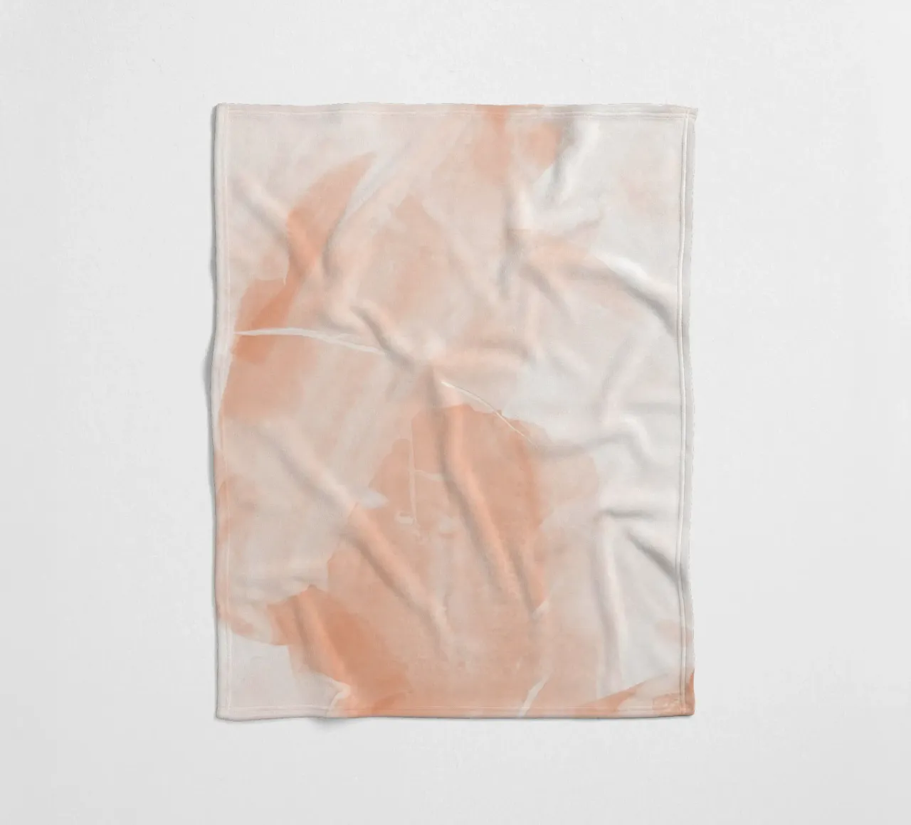 Pennellate astratte di pesca 1 coperta in pile da NouveauPrints