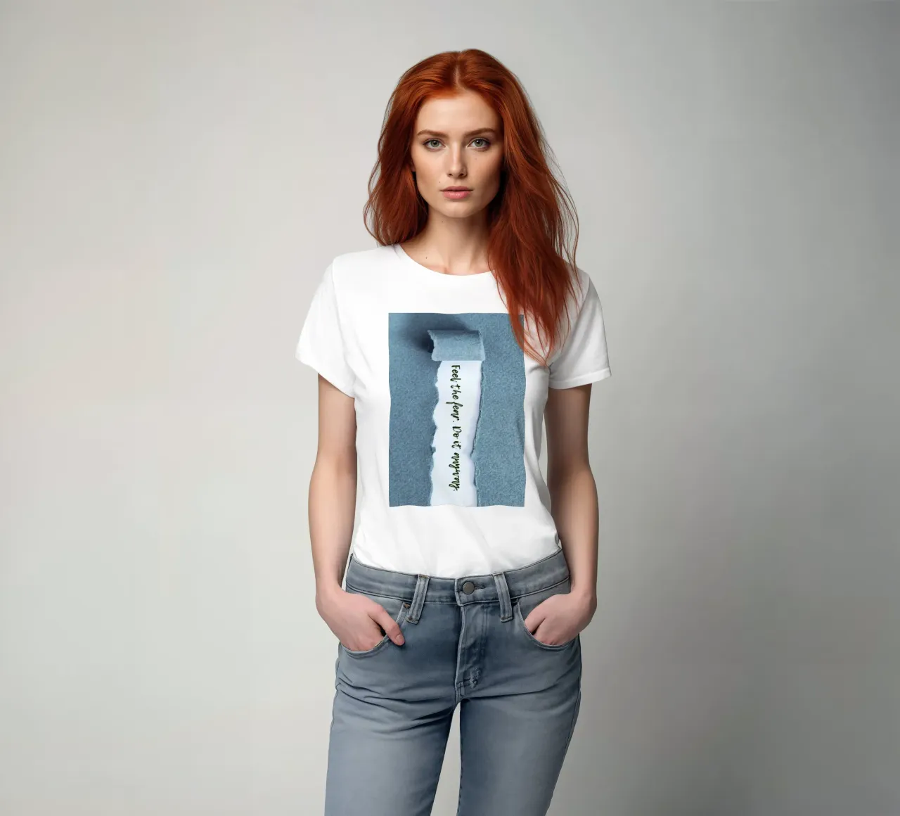 FEEL THE FEAR. DO IT ANYWAY. t-shirt da Einfach Uebel