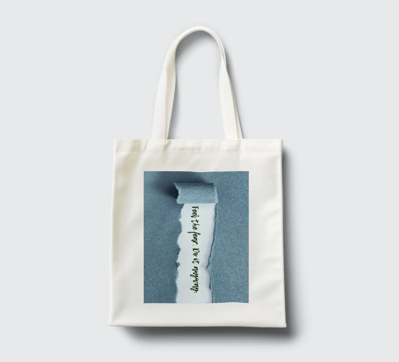 FEEL THE FEAR. DO IT ANYWAY. borsa in juta da Einfach Uebel