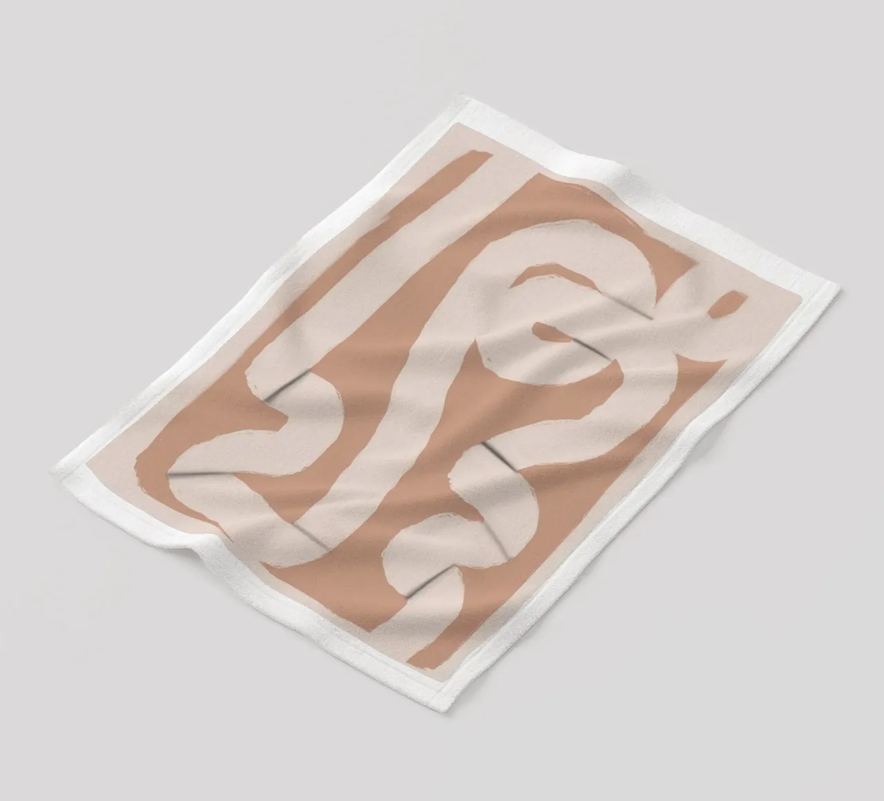 Striscia di carta astratta 05 coperta in pile da Little Dean