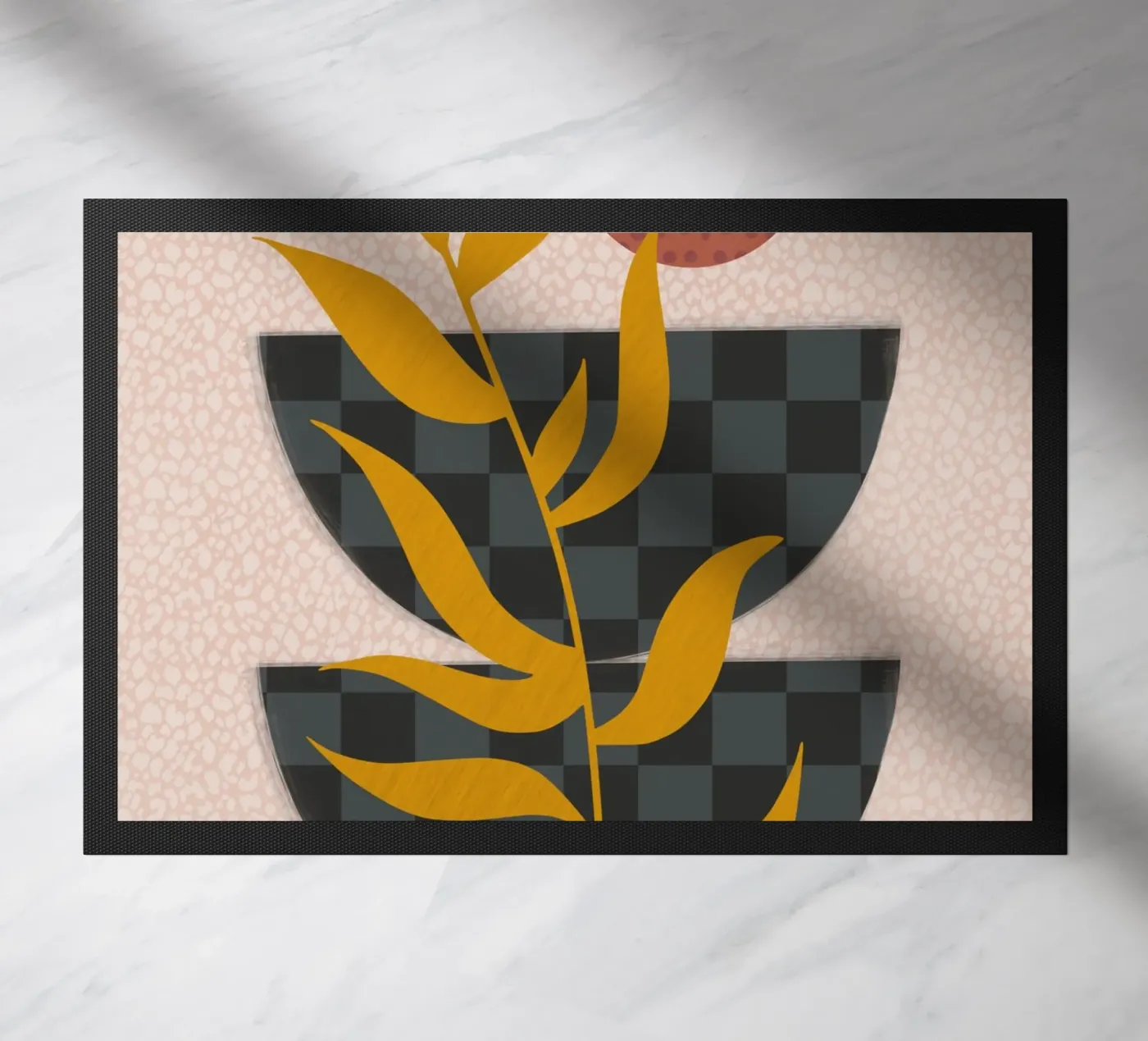 Boho two halves doormat by Little Dean