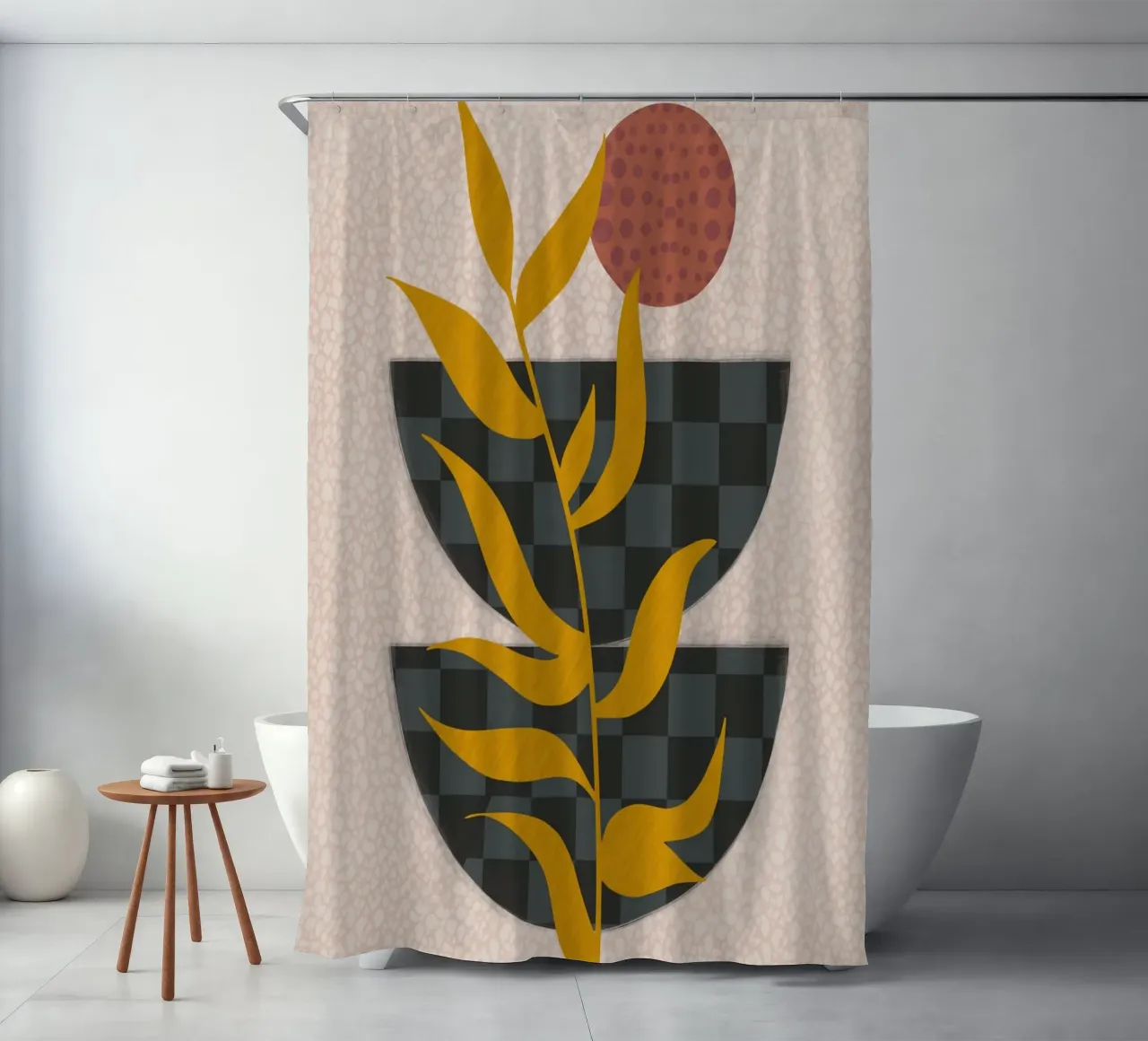 Boho due metà tenda da doccia da Little Dean