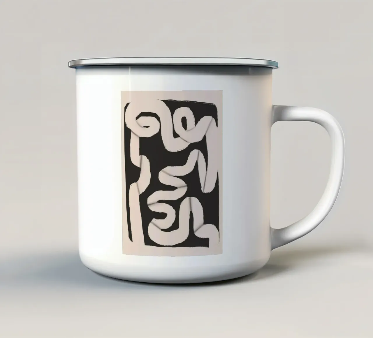 Striscia di carta astratta 06 tazza in smalto da Little Dean