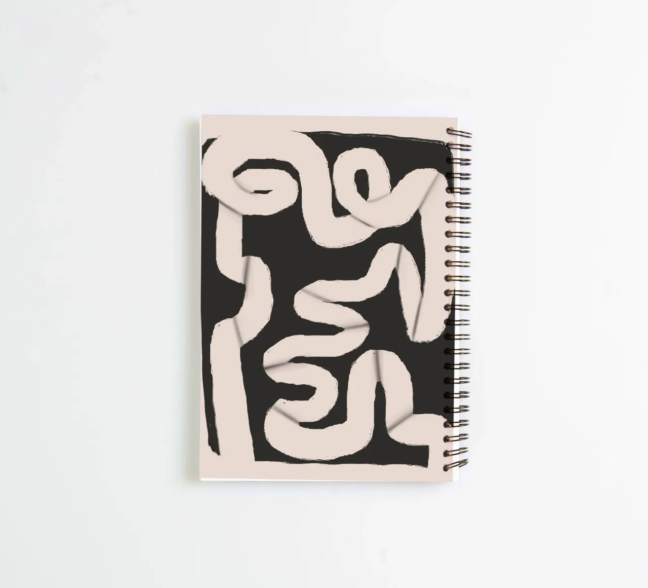 Paper strip abstract 06 spiral notebook by Little Dean